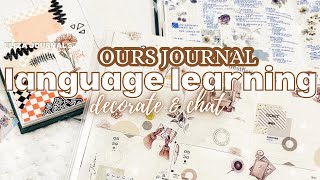 Decorating my language learning journal|how to use your sticker stash #stationery #journaling #plan