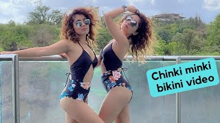 chinki minki hot bikini video ( surabhi samriddhi 
