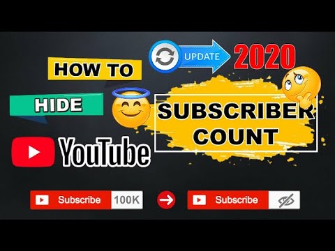 HOW TO HIDE SUBSCRIBERS COUNTS ON MY YOUTUBE CHANNEL