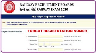 rrb forgot registration number 2020 RAILWAY EXAM FORGOT REGISTRATION NUMBER HOW TO RECOVER IN HINDI