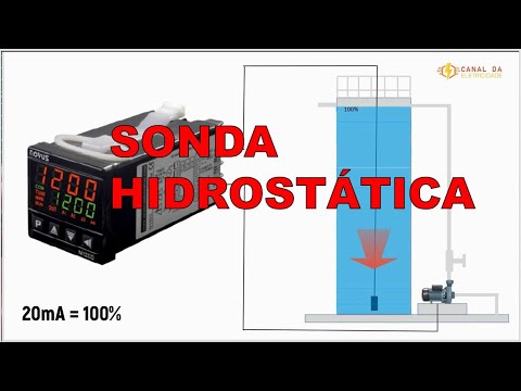 Controle de Nível de Reservatório D'água , por Sonda Hidrostática de 4-20mA c/ o Novus N-1200