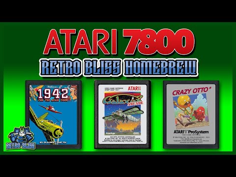 Atari 7800 Homebrew Reviews! 1942, Galaxian, and Crazy Otto!