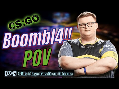 CS:GO POV ▶ Boombl4 EASY plays Faceit ◀  😱 30-5 Kills on Inferno
