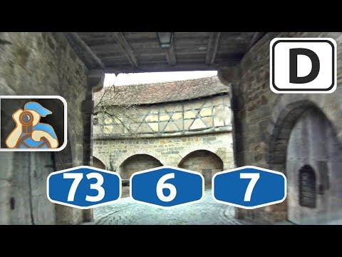 Deutschland. A73, A6, A7. [ Nürnberg - Rothenburg ob der Tauber ]