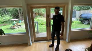 Swing out french door installation with multipoint lock