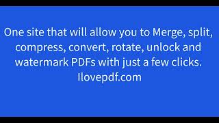 How to edit, merge, unlock, add watermarks to PDFs.