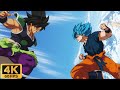 Goku Turns Super Saiyan Blue Dragon Ball Super Broly 4K 60FPS