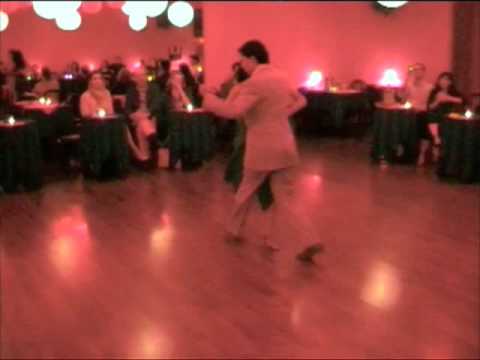  Carla Espinoza  and  Octavio Fernandez  are  dancing  to  the  tango  "  El Puntazo  "