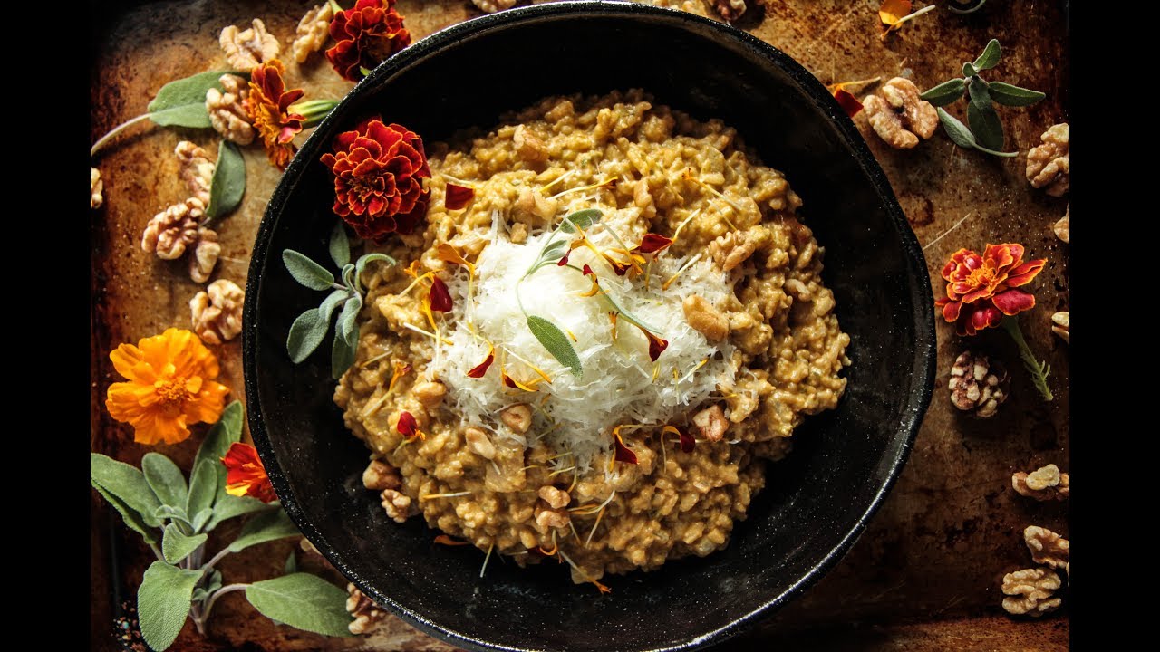 Pumpkin Walnut Sage Risotto