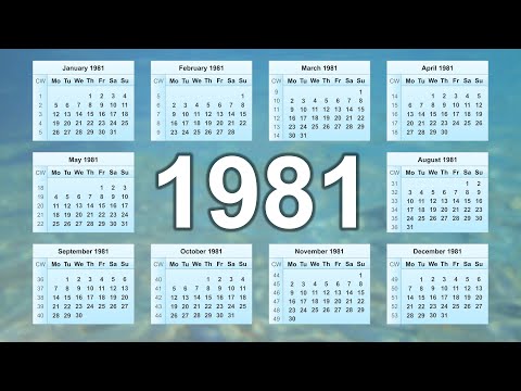 1981 Calendar