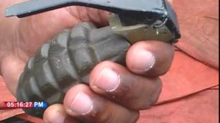 Autoridades ocupan granada, un rifle y municiones en cajas de comida desde EEUU