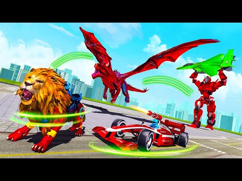 Formula Car Robot Transform - Flying Dragon Robot video | Robot 2021 gameplay | 3D robot gameplay