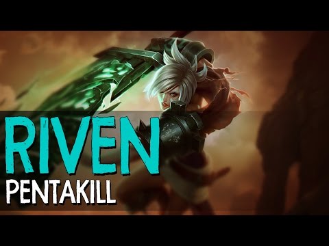 RIVEN 1vs5 PENTAKILL (League of Legends)