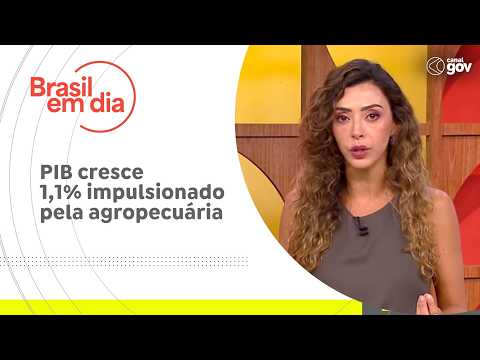 PIB cresce 1,1% impulsionado pela agropecuária
