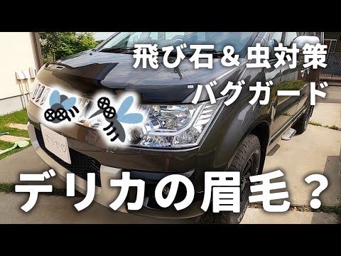 【デリカD5】バグガード装着！DIYで飛び石や虫からボディを守ってくれるバグガードを取り付けました！