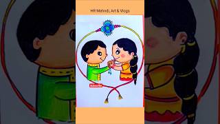 Raksha bandhan Drawing/ Brother-sister rakhi drawing #shorts #draw #art #rakshabandhan #viralshorts