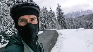 preview picture of video 'Are You Crazy Boy? Biking Across Romania in the Snow! (Wearing Only Shorts)'
