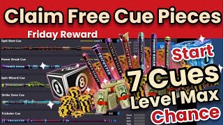 Claim Free Cue Pieces to Level Max 7 Cues in 8 Ball Pool