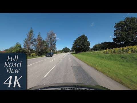 Schleswig-Holstein, Germany: Bundesstraße, B404, Warnau - Kirchbarkau - 4K (UHD/2160p/60p)