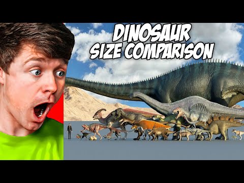 SMALLEST to BIGGEST DINOSAURS the SIZE COMPARISON! (Reaction)