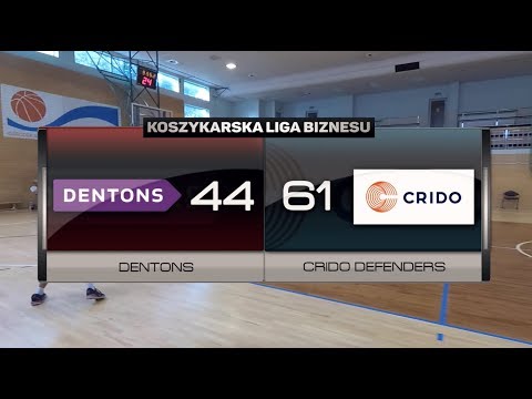 Dentons vs Crido Defenders - XVI kolejka - I Liga Warszawa - Koszykarska Liga Biznesu