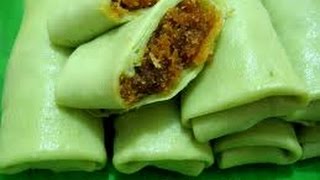 Resep Cara Membuat Kue Dadar Gulung Isi Unti ~ Jajanan Tradisional ~