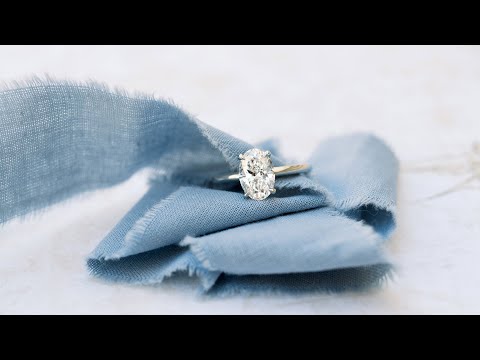 1.75 Carat Oval Cut Petite Four Prong Lab Created Diamond Solitaire in Platinum | Ada Diamonds