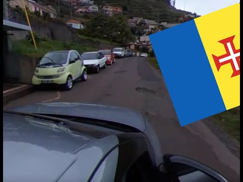 Driving through the streets of Madeira Portugal in 360