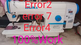 Error 2 47 and Error 7 And Error 4 Juki DDL 8700  