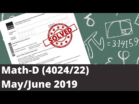 O level Math D (4024) May June 2019 Paper 22