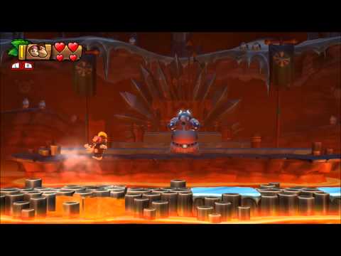 Donkey Kong Country: Tropical Freeze - 100% Walkthrough - 6-Boss Volcano Dome