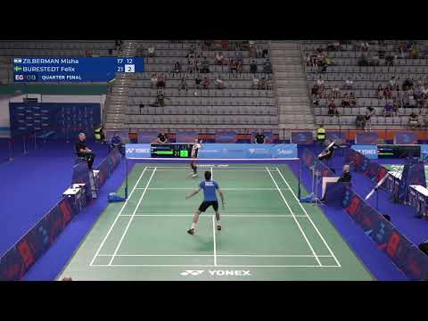- MS - Burestedt Felix vs Zilberman Misha - European Games 2023 - Badminton Highlights -