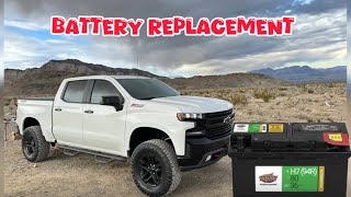 2019-2024 Chevrolet Silverado battery replacement | How to replace battery | DIY | H7 94R Battery