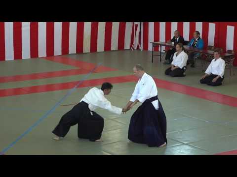 Aikido Saku Dojo Embukai 2017, Jörg Kretzschmar (TORI), Watanabe Seiji (UKE)