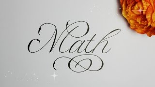 how to write in cursive fancy - Math :)
