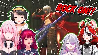 Hololive Girls Rocking Out To Dante's Electric Guitar Scene In DMC 3 [ Hololive ]