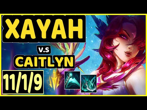 BERSEKER (XAYAH) vs CAITLYN - 11/1/9 KDA BOTTOM ADC CHALLENGER GAMEPLAY - KR