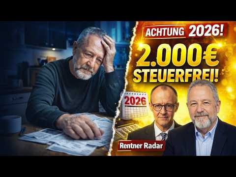“2 000€ Steuerfrei! 😍 Neue Aktivrente 2026 für Senioren”