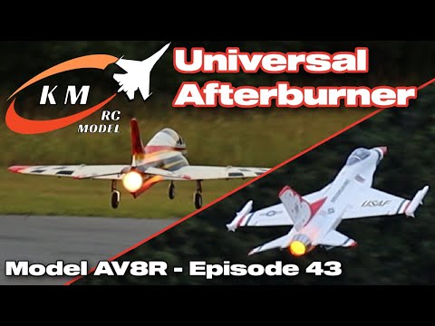 Freewing Avanti S, E-Flite  F-16 - The KM RC Models Universal Afterburner - Model AV8R Episode 43