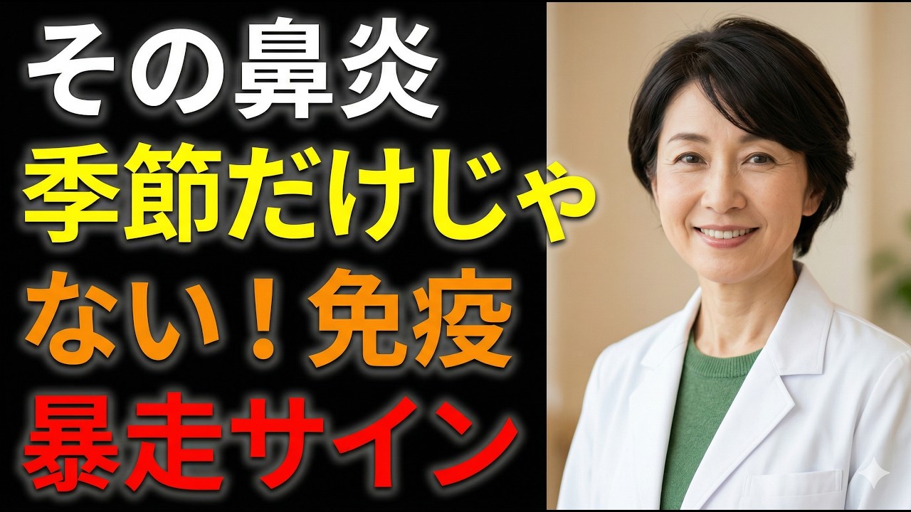 【放置厳禁】鼻炎・かゆみの正体は「免疫の暴走」？高齢者を救うビタミンDの真実