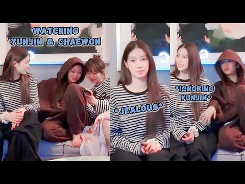 KAZUHA can’t hide her jealousy toward CHAEWON and YUNJIN (accidentally cursed on their live!)😦😆