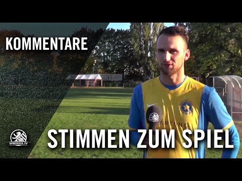 Die Stimmen zum Spiel (VfB Hermsdorf II - SFC Stern 1900 II, Berliner Pokal der 2. Herren 2015/2016)