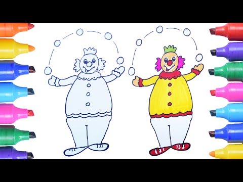How to Draw a Colorful Clown Easily Step by Step | Joker Drawing Lesson Easy Step by Step for Kids