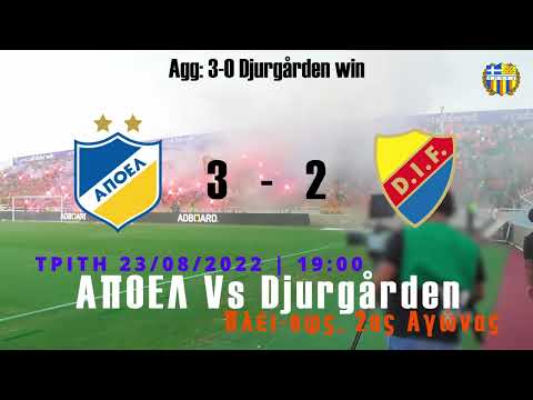 APOEL (CYP) Vs Djurgården (SWE) | 3 - 2 | Goals & Highlights | 23/08/2022