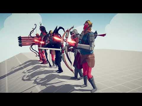 NEW ARCHERS Team vs NEW MELEE Team - Totally Accurate Battle Simulator TABS
