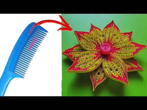 Easy To Make Quilling Flower In Your Home || Quilling Flower with Comb || Quilling Flower