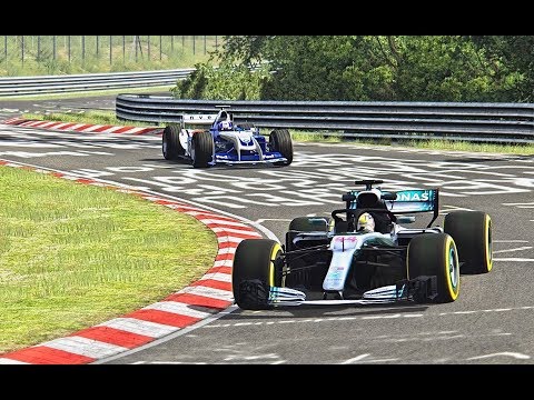 Mercedes F1 2018 vs Williams F1 2004 - Nordschleife