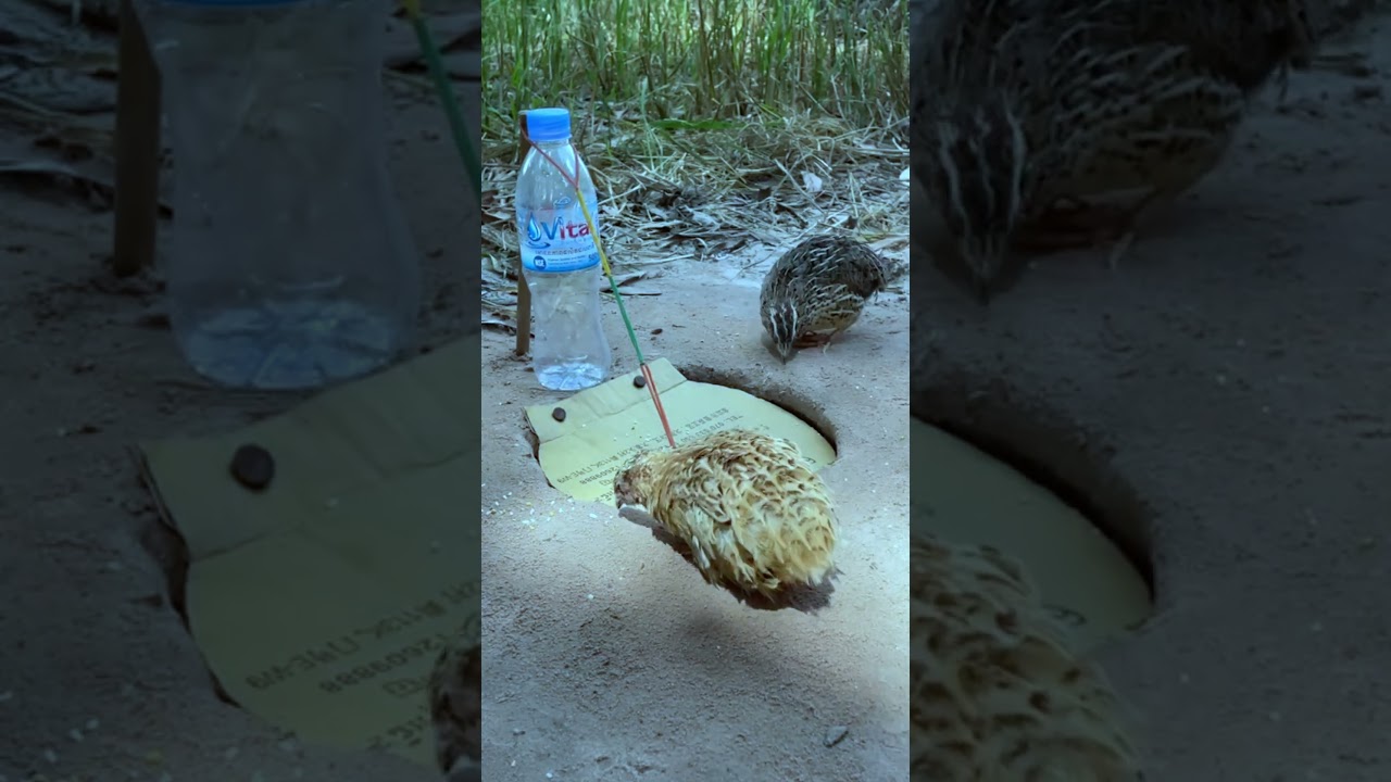 Create Bird Trap DIY - Quail Trap #shorts