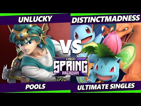 Spring Arcadian - DistinctMadness (Pokemon Trainer) Vs. Unlucky (Snake, Hero) Smash Ultimate - SSBU