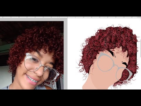 Como desenhar cabelo cacheado no corel - Como desenhar